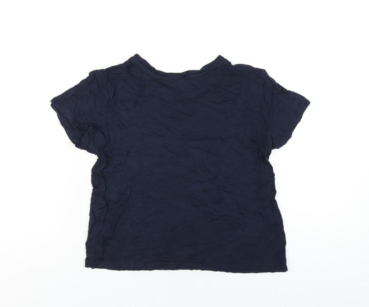 Womens UK Size S H&M Blue Basic T-Shirt