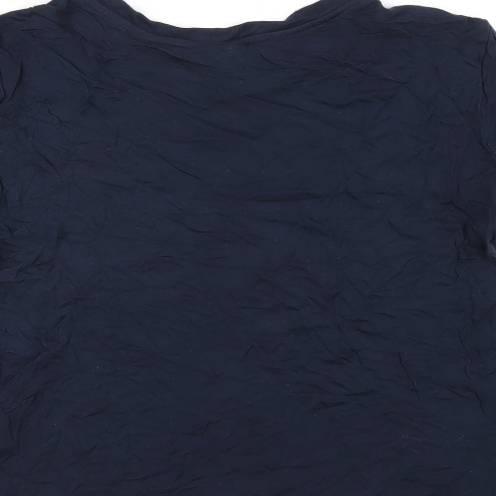 Womens UK Size S H&M Blue Basic T-Shirt