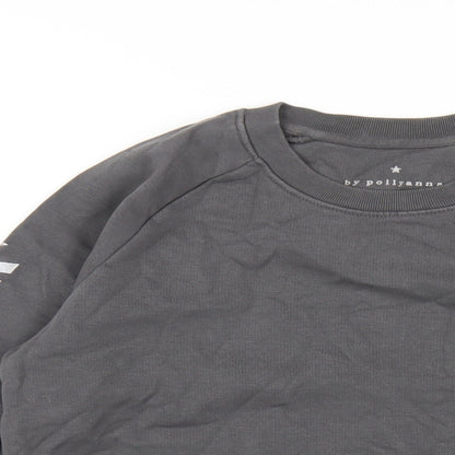 By Pollyanna Womens Grey Cotton Pullover Sweatshirt Size XS Pullover