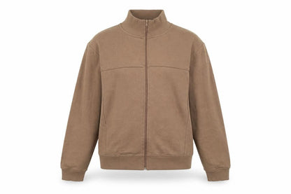 PRETTYLITTLETHING Womens Brown Cotton Full Zip Sweatshirt Size 12 Pullover