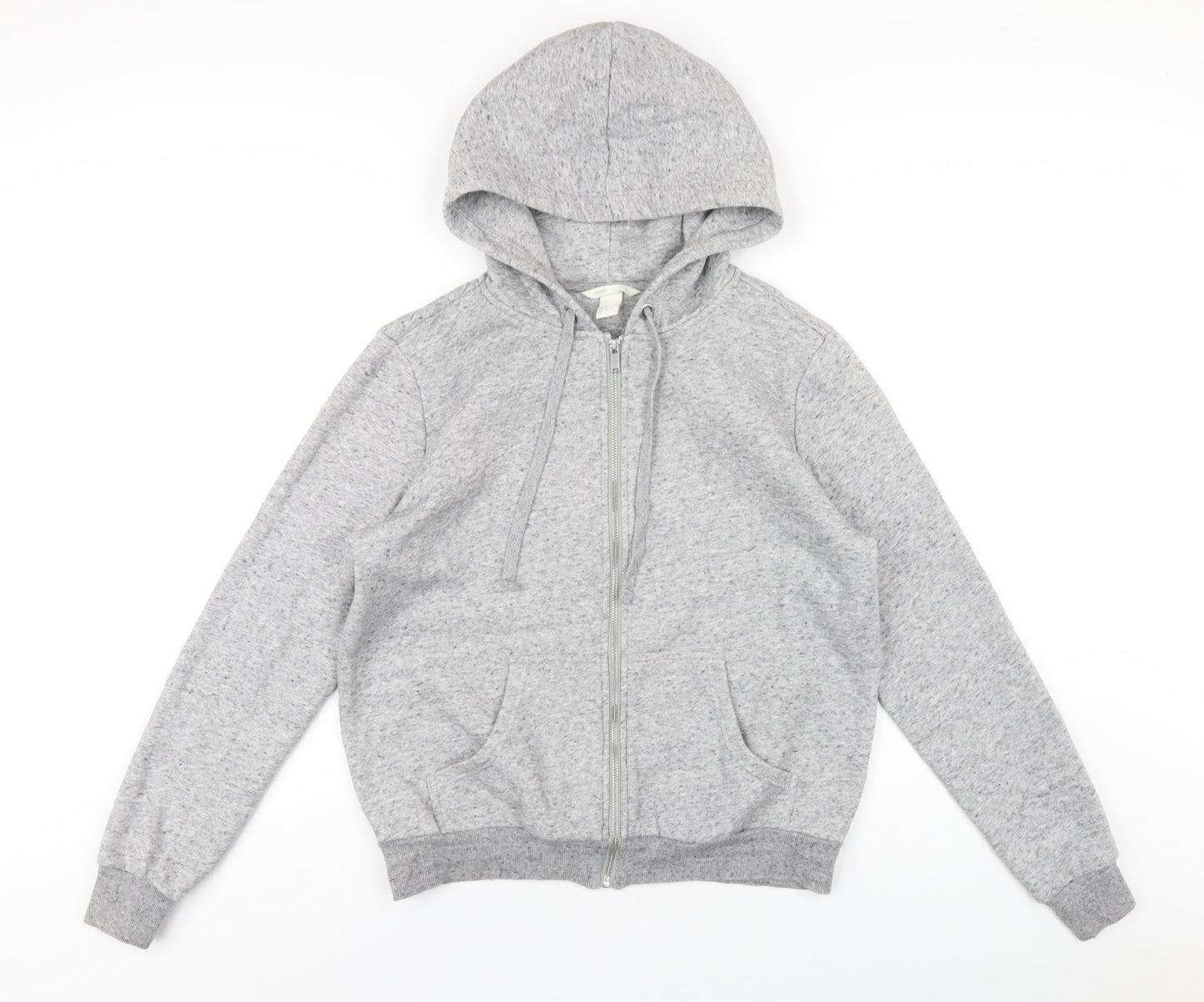 Womens UK Size M H&M Grey Full Zip Hoodie