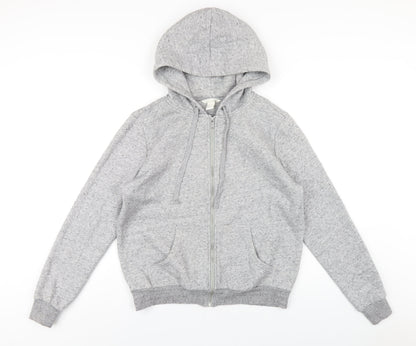 Womens UK Size M H&M Grey Full Zip Hoodie