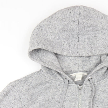 Womens UK Size M H&M Grey Full Zip Hoodie
