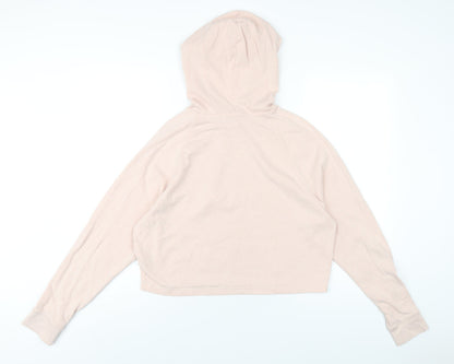 H&M Womens Pink Cotton Pullover Hoodie Size M Pullover