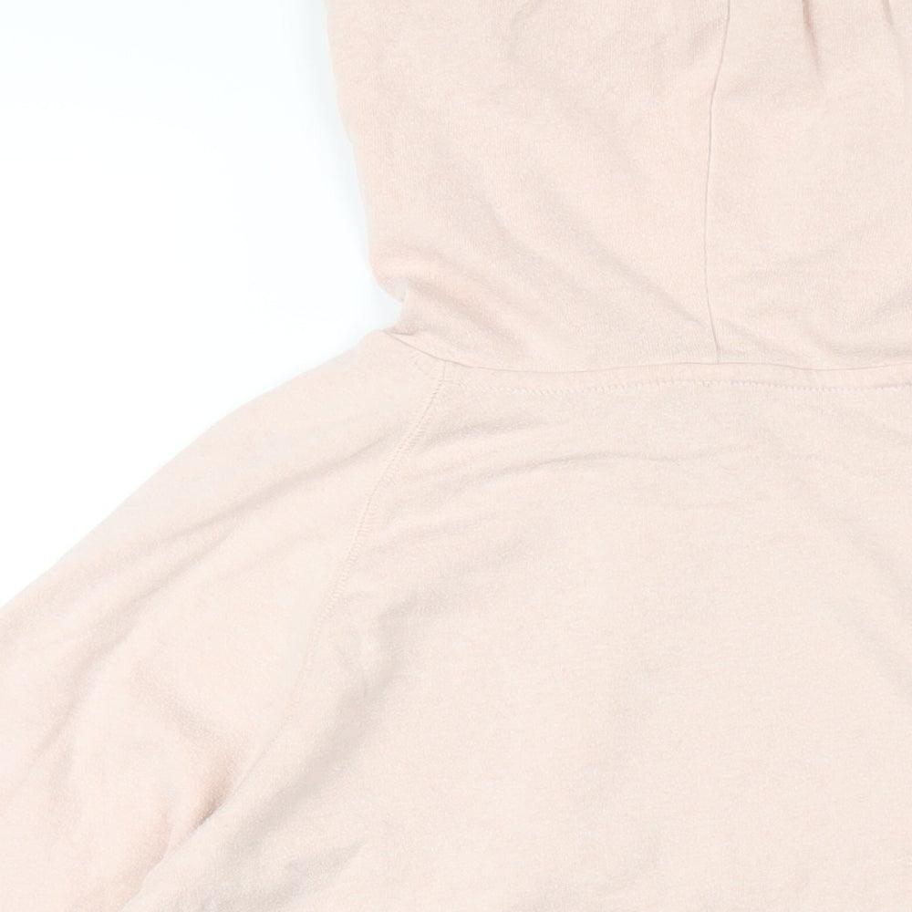 H&M Womens Pink Cotton Pullover Hoodie Size M Pullover