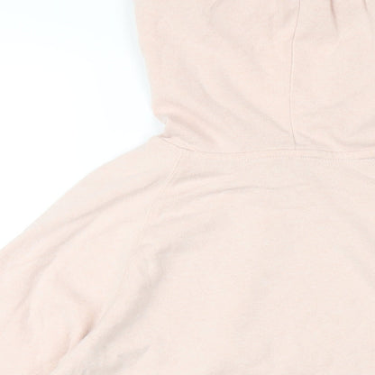 H&M Womens Pink Cotton Pullover Hoodie Size M Pullover