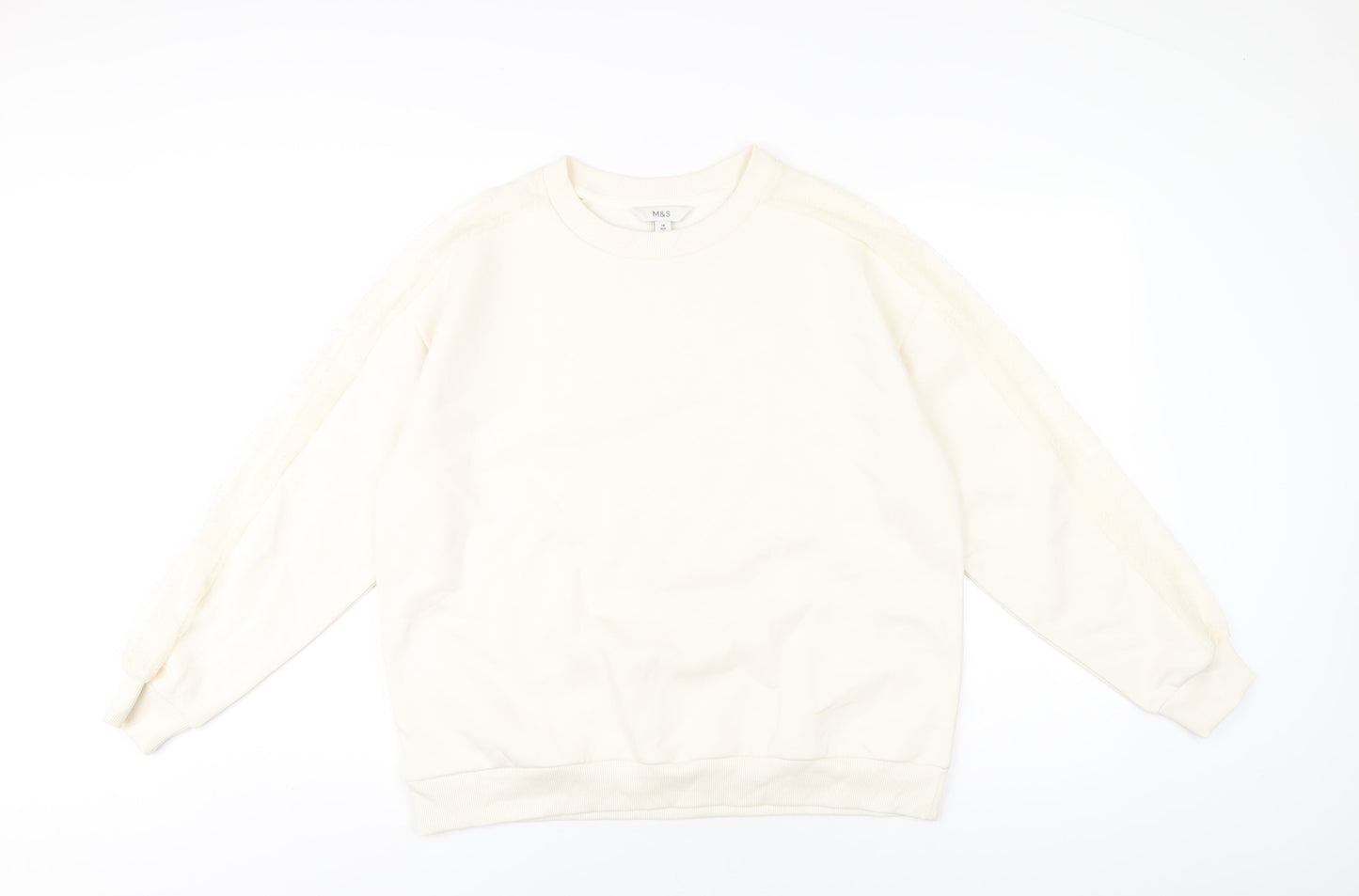 Womens UK Size 16 Marks and Spencer Ivory Pullover Sweatshirt