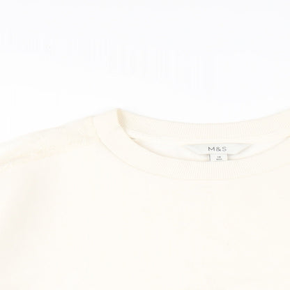 Womens UK Size 16 Marks and Spencer Ivory Pullover Sweatshirt