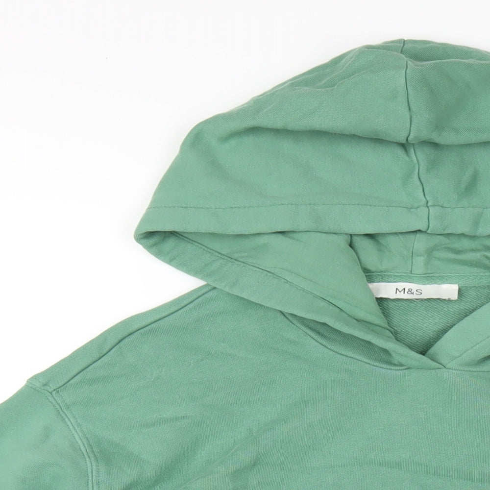 Womens UK Size XS Marks and Spencer Green Pullover Hoodie