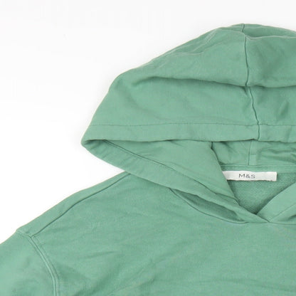 Womens UK Size XS Marks and Spencer Green Pullover Hoodie