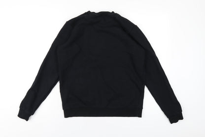 Goodmove Boys Black Cotton Pullover Sweatshirt Size 14-15 Years Pullover
