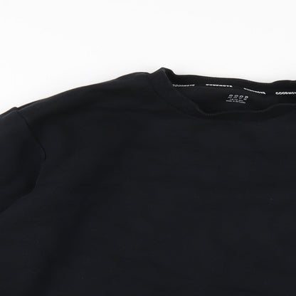 Goodmove Boys Black Cotton Pullover Sweatshirt Size 14-15 Years Pullover