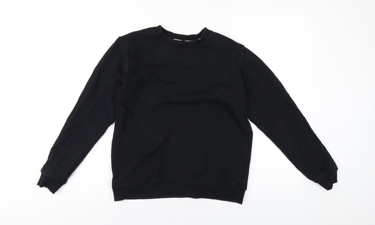 Goodmove Boys Black Polyester Pullover Sweatshirt Size 14-15 Years Pullover