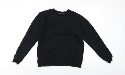 Goodmove Boys Black Polyester Pullover Sweatshirt Size 14-15 Years Pullover