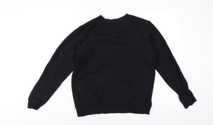 Goodmove Boys Black Polyester Pullover Sweatshirt Size 14-15 Years Pullover