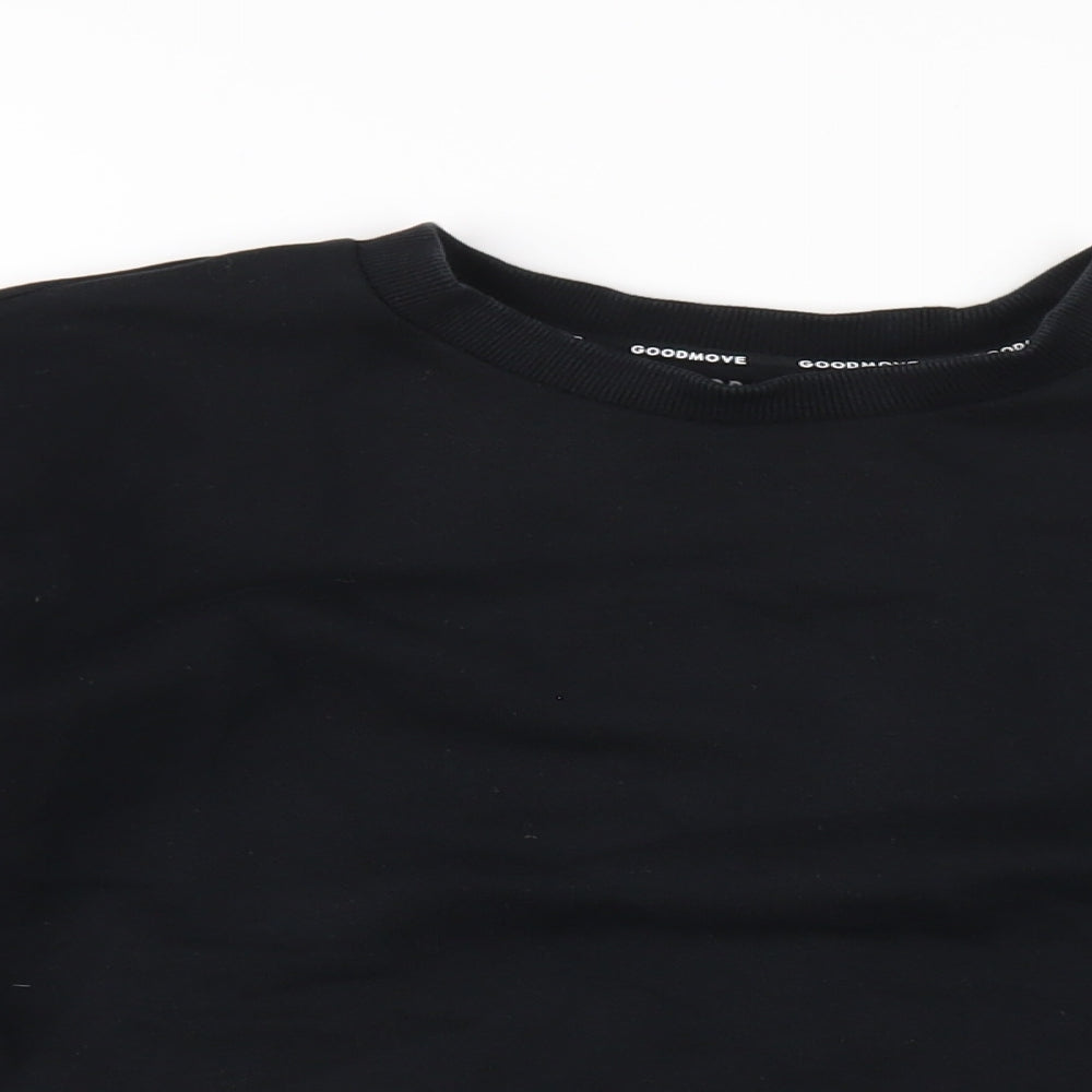 Goodmove Boys Black Polyester Pullover Sweatshirt Size 14-15 Years Pullover