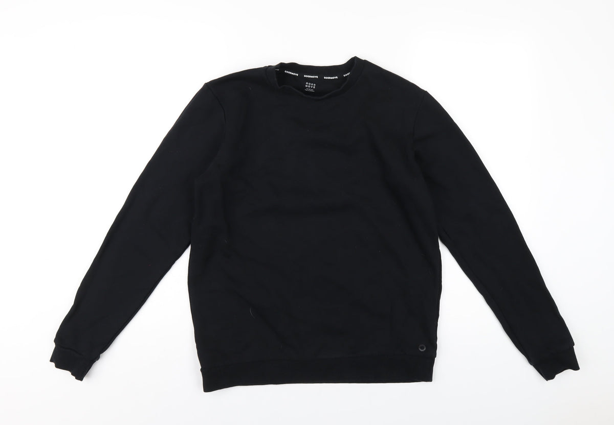 Goodmove Boys Black Polyester Pullover Sweatshirt Size 14-15 Years Pullover