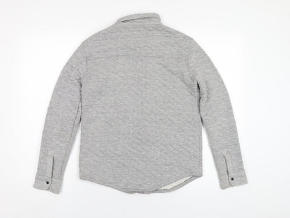 Marks and Spencer Boys Grey Quilted Jacket Size 12-13 Years Snap