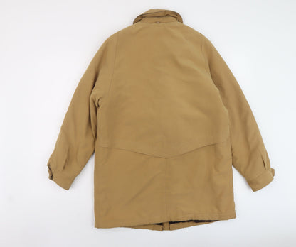 David Barry Womens Beige Jacket Size 12 Zip