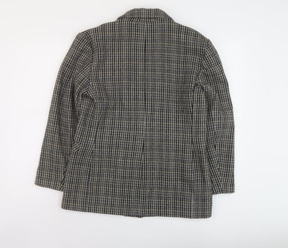 Dorothy Perkins Womens Grey Geometric Jacket Size 12 Button