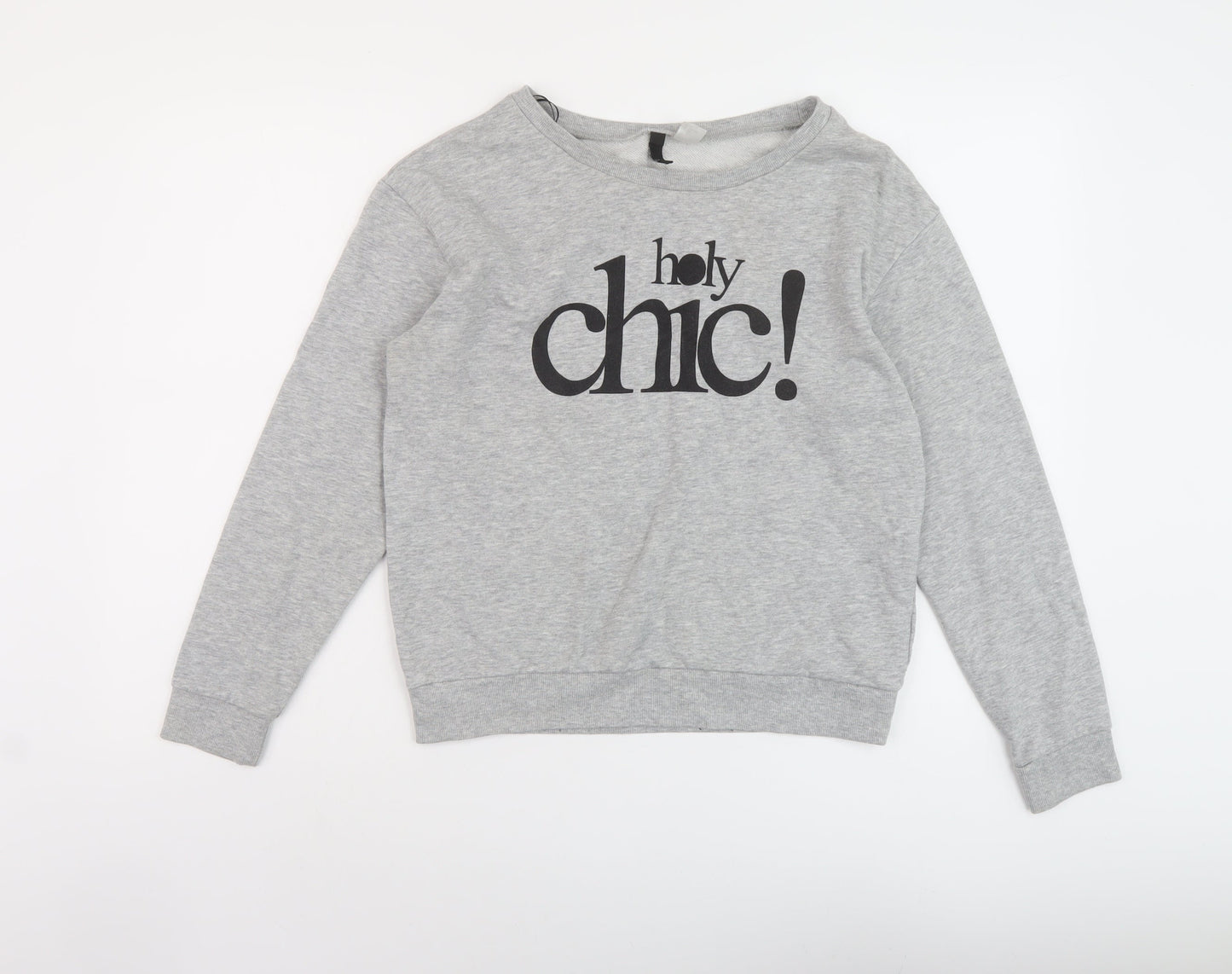Womens UK Size M H&M Grey Pullover Sweatshirt