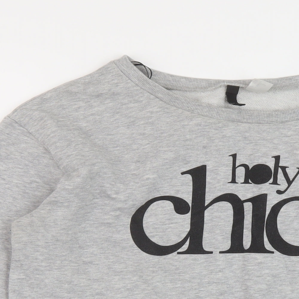 Womens UK Size M H&M Grey Pullover Sweatshirt