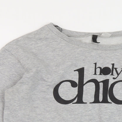 Womens UK Size M H&M Grey Pullover Sweatshirt
