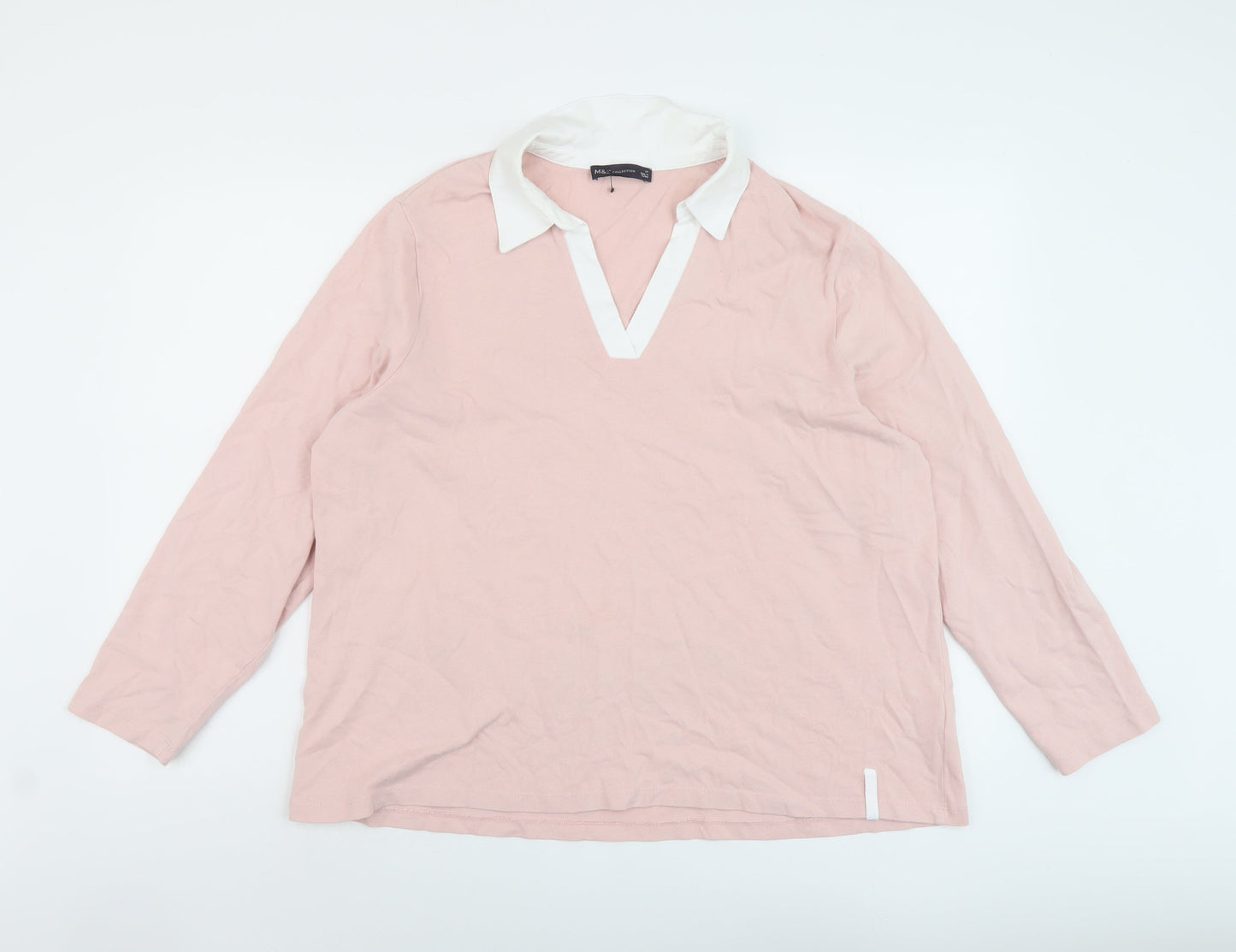 Womens UK Size 20 Marks and Spencer Pink Basic Blouse