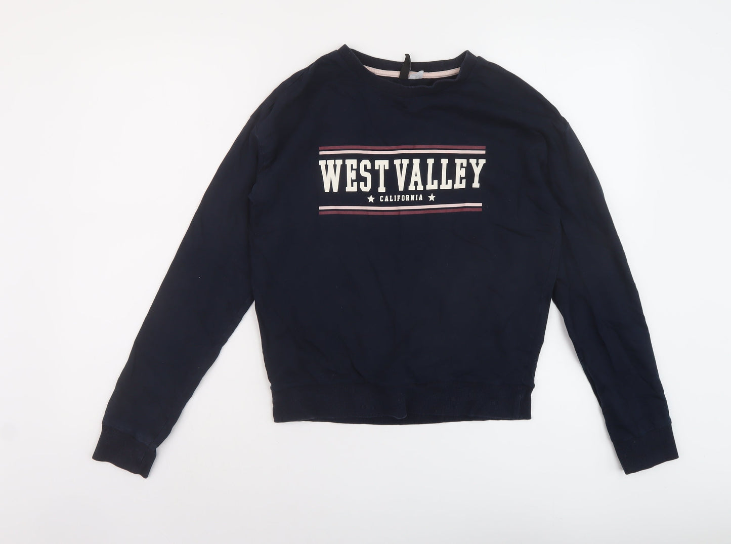 H&M Womens Blue Cotton Pullover Sweatshirt Size XS Pullover - California