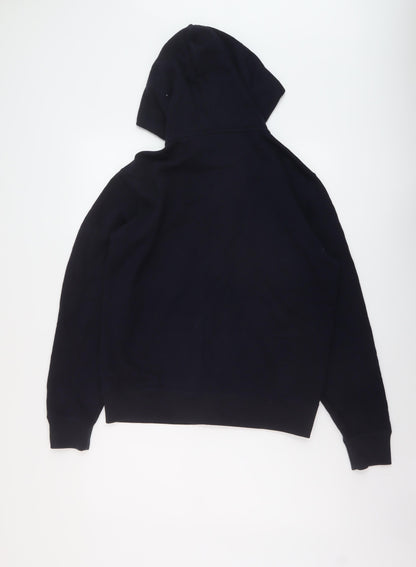 Unqilo Womens Blue Cotton Full Zip Hoodie Size S Zip