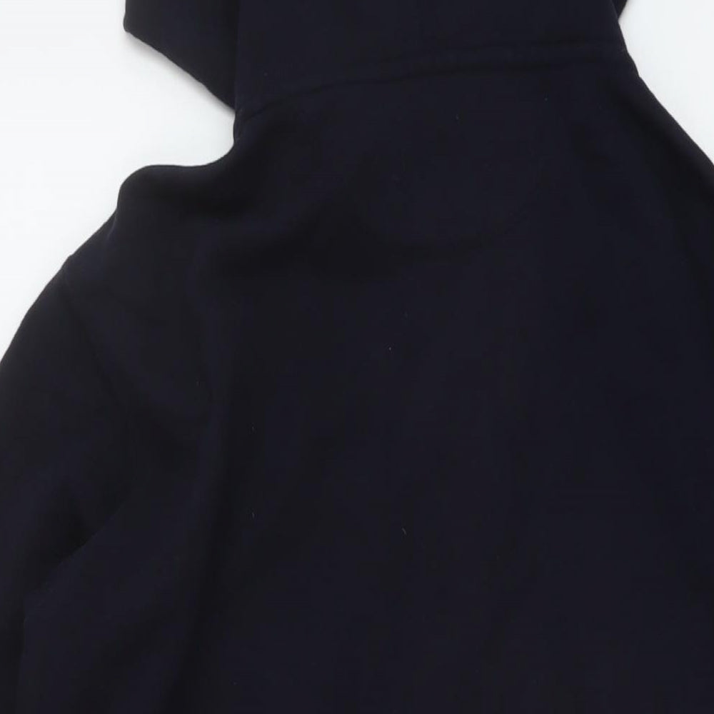 Unqilo Womens Blue Cotton Full Zip Hoodie Size S Zip