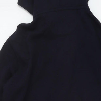 Unqilo Womens Blue Cotton Full Zip Hoodie Size S Zip