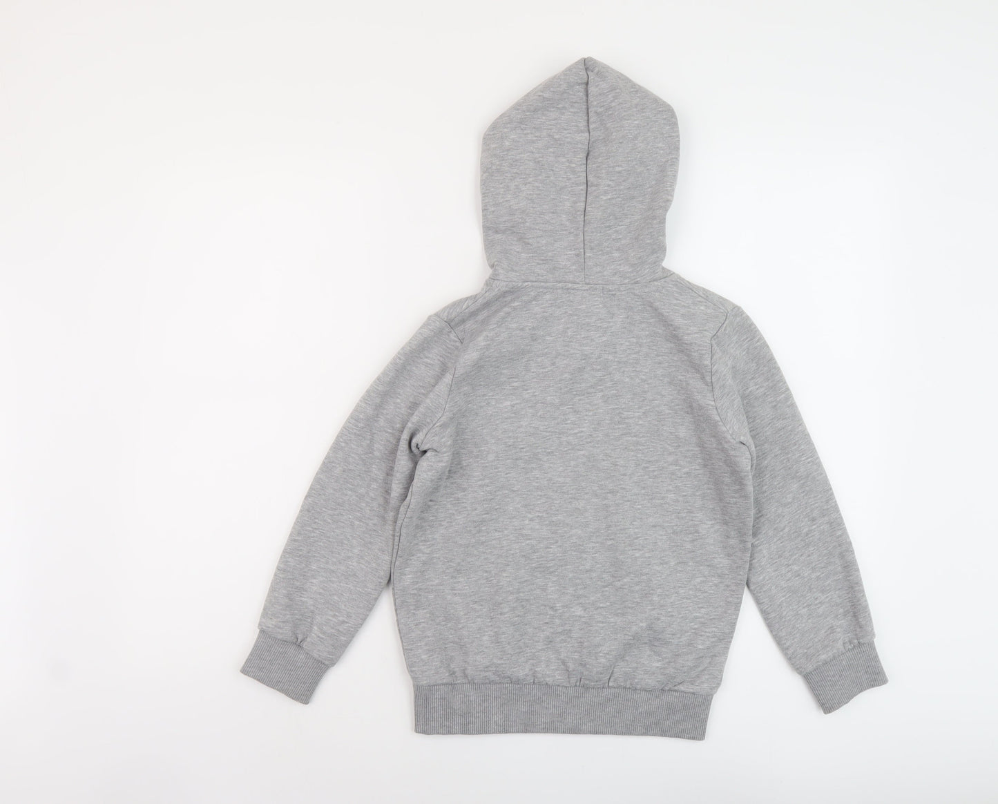Hype Boys Grey Cotton Full Zip Hoodie Size 9-10 Years Zip
