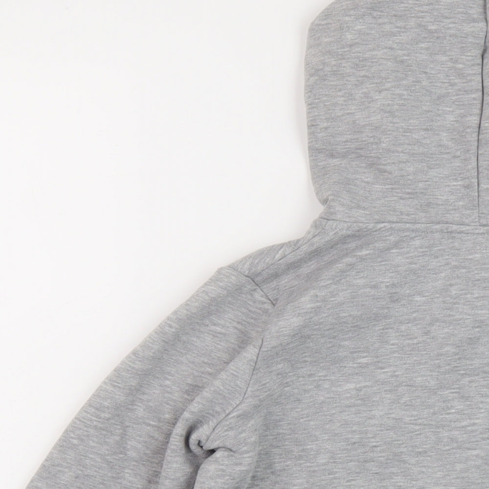 Hype Boys Grey Cotton Full Zip Hoodie Size 9-10 Years Zip