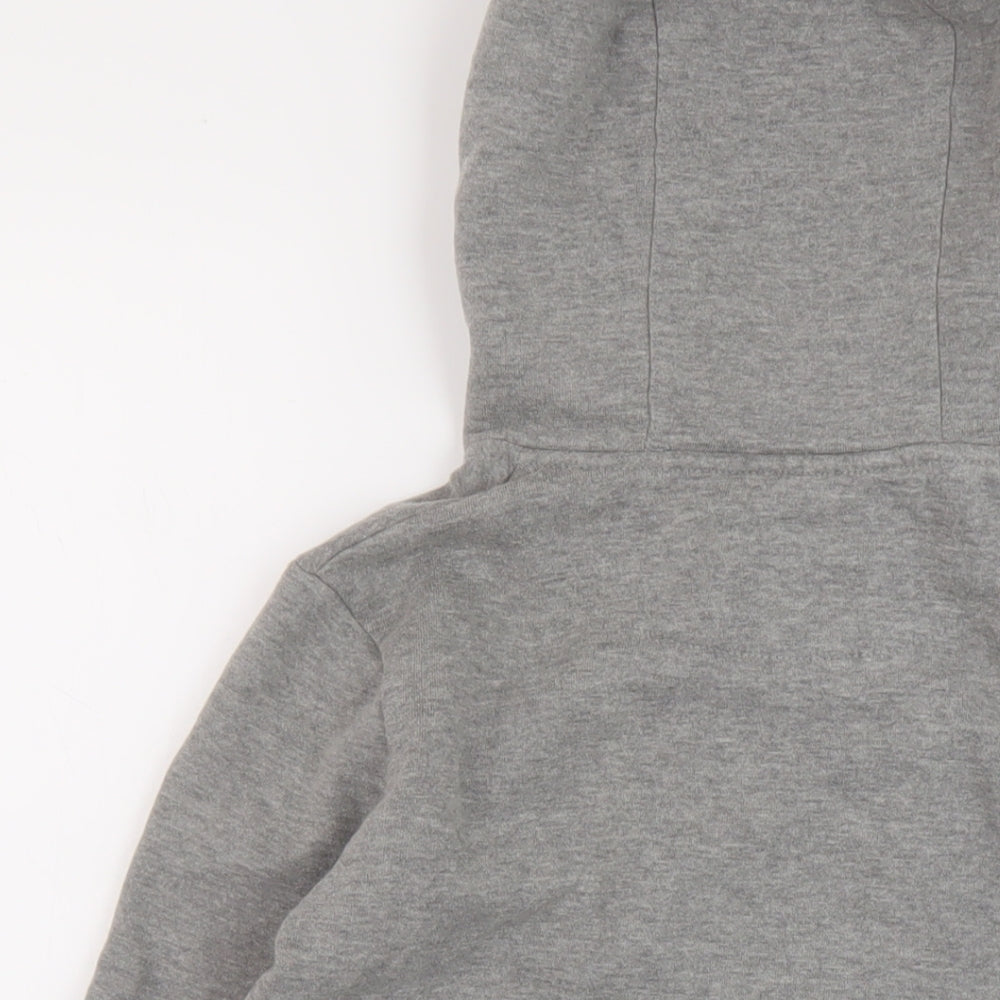 Pink Soda Womens Grey Cotton Full Zip Hoodie Size 4 Zip