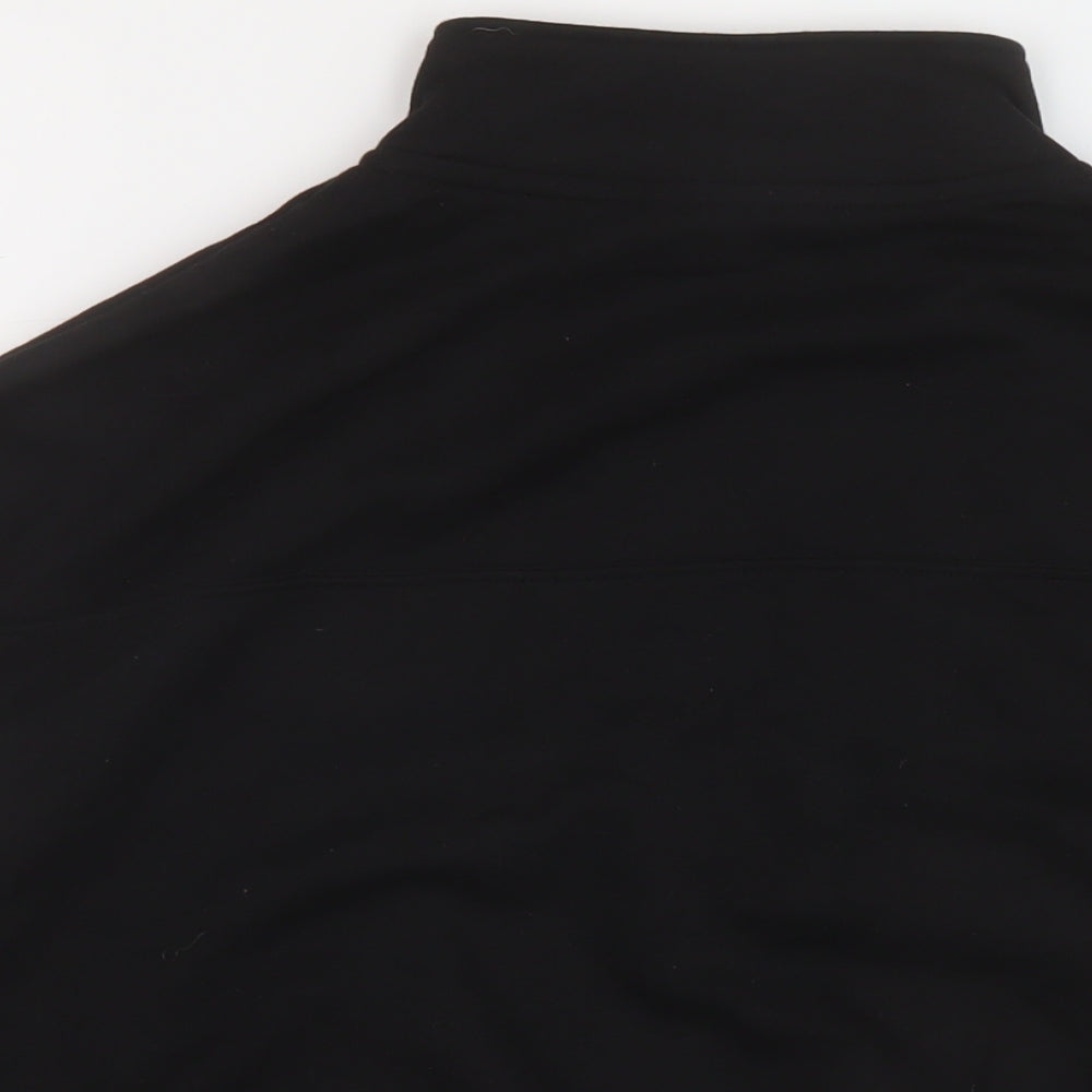 H&M Womens Black Cotton Pullover Sweatshirt Size L Zip