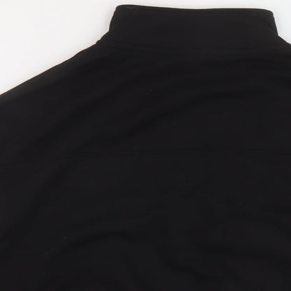 H&M Womens Black Cotton Pullover Sweatshirt Size L Zip