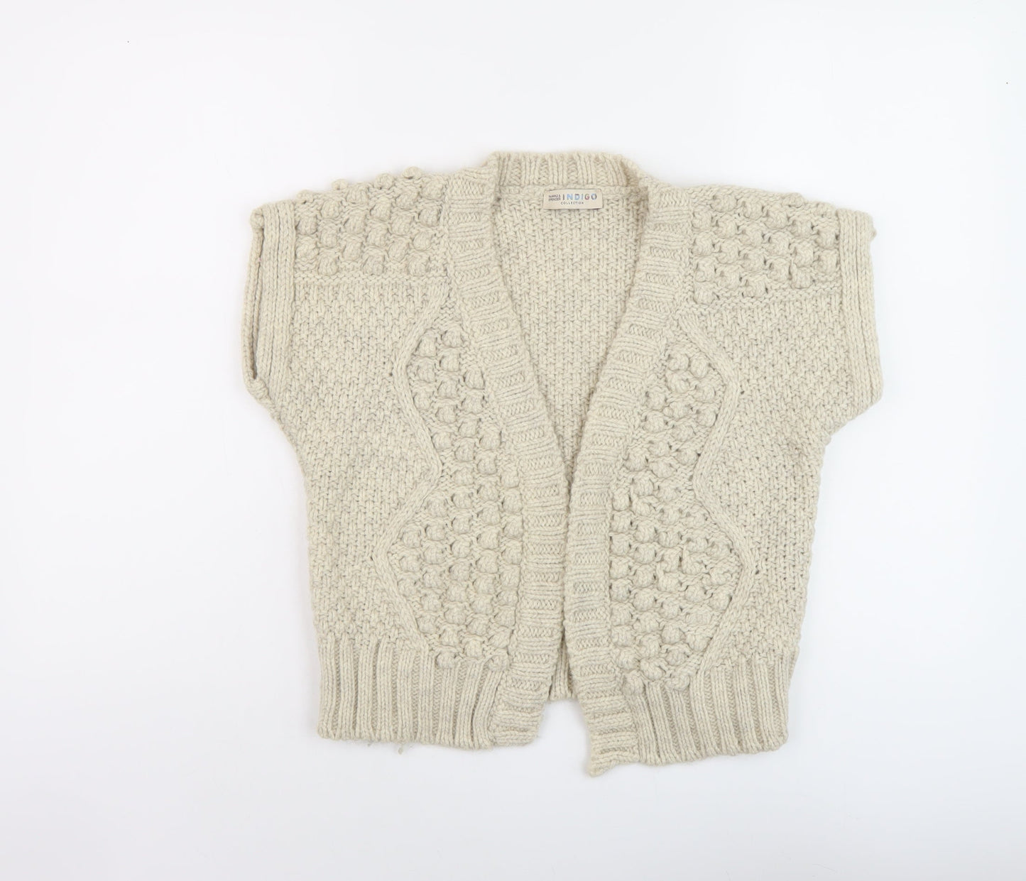 Womens UK Size 14 Marks and Spencer Beige Shrug Jumper