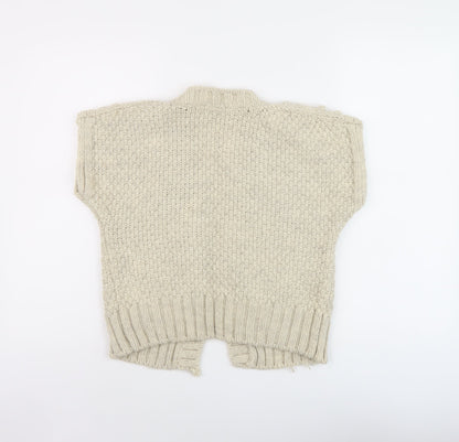 Womens UK Size 14 Marks and Spencer Beige Shrug Jumper
