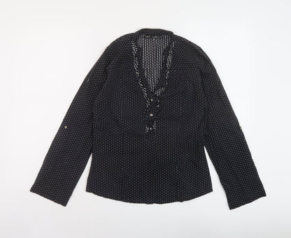 Womens UK Size 10 NEXT Black Basic Blouse