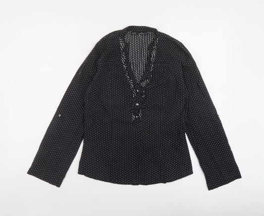 Womens UK Size 10 NEXT Black Basic Blouse