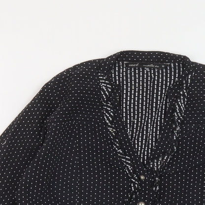 Womens UK Size 10 NEXT Black Basic Blouse