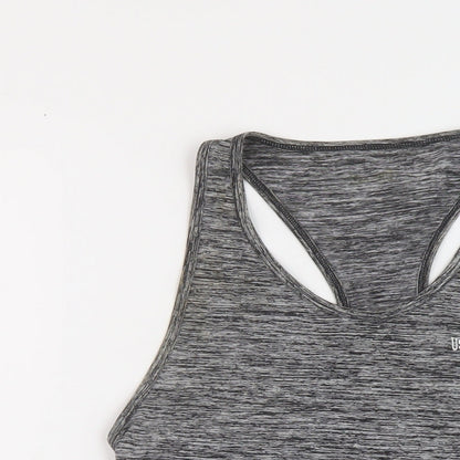 USA Pro Womens Grey Polyester Basic Tank Size 10 Round Neck Pullover