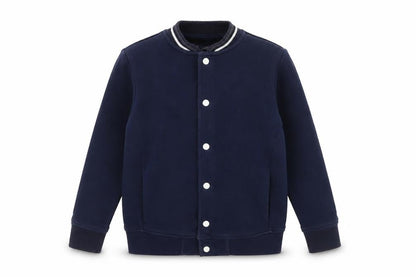 NEXT Boys Blue Bomber Jacket Jacket Size 8 Years Snap