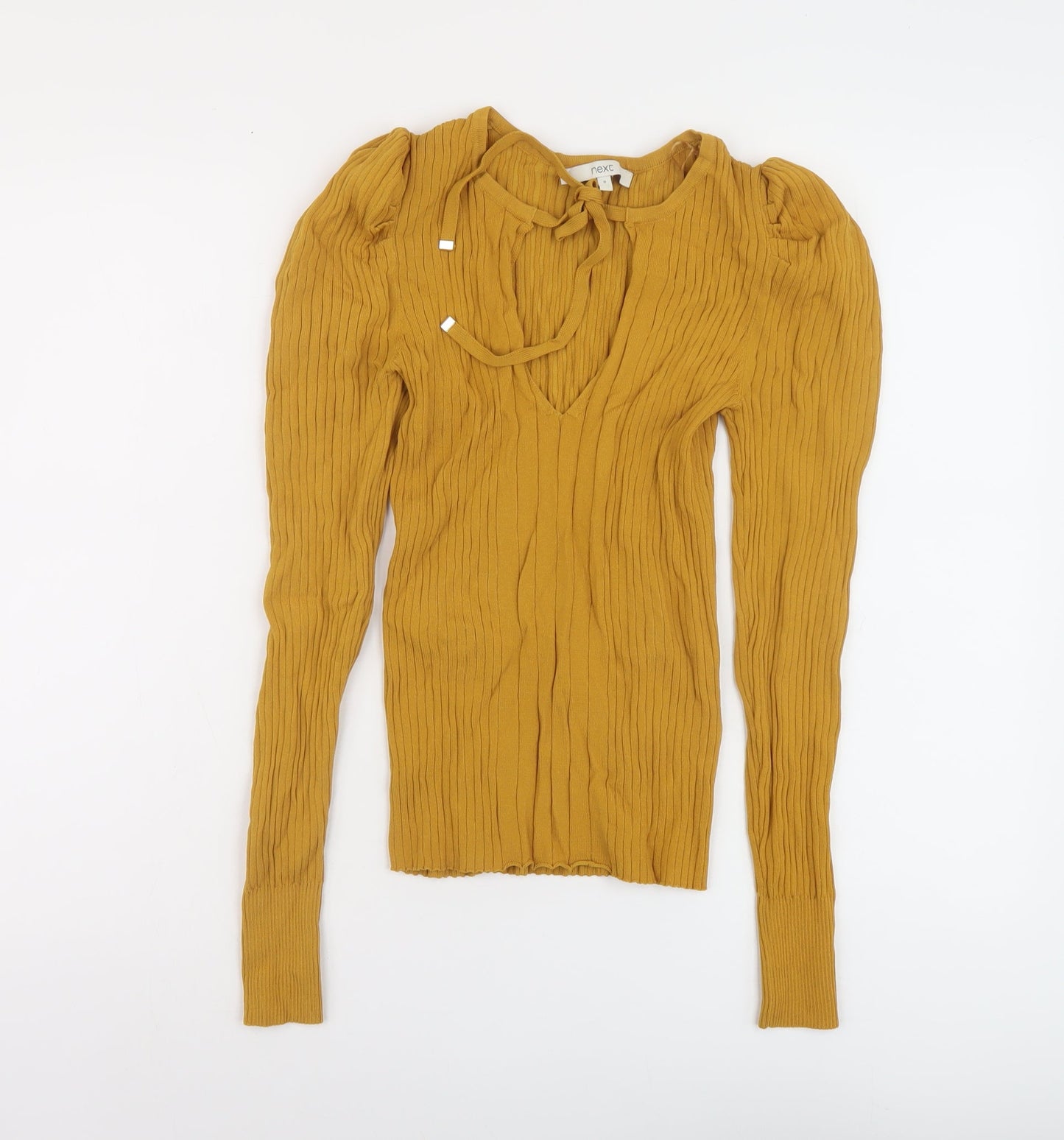 Womens UK Size 8 NEXT Yellow Pullover Jumper