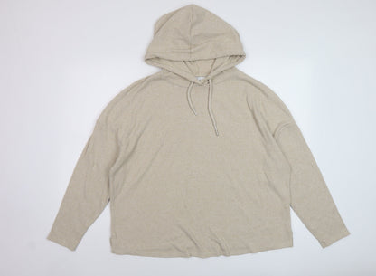 Very Womens Beige Polyester Pullover Hoodie Size 20 Pullover