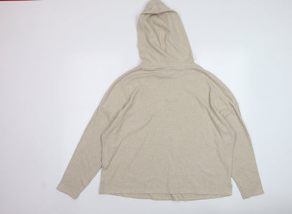 Very Womens Beige Polyester Pullover Hoodie Size 20 Pullover