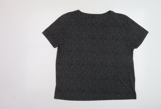 Womens UK Size 16 Marks and Spencer Black Basic T-Shirt