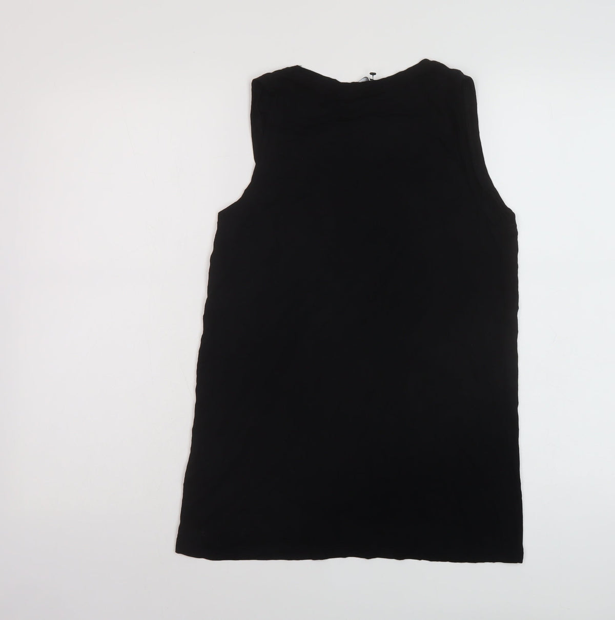 Just Female Womens Black Viscose Basic Tank Size M Scoop Neck