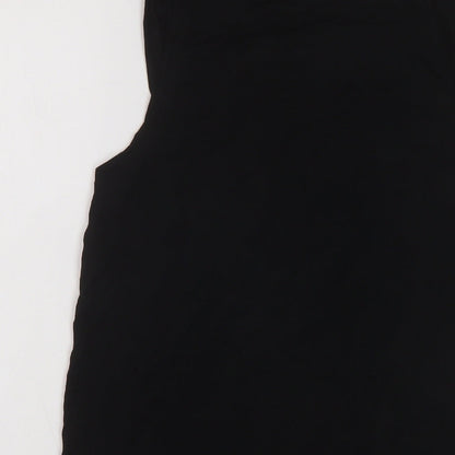 Just Female Womens Black Viscose Basic Tank Size M Scoop Neck